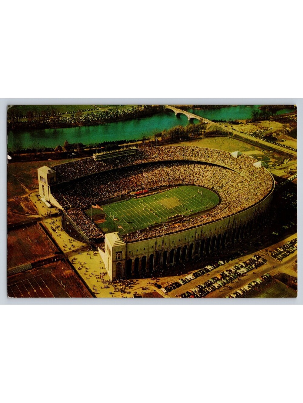 Aerial View Of Ohio State University Stadium Columbus Ohio Postcard Oversized